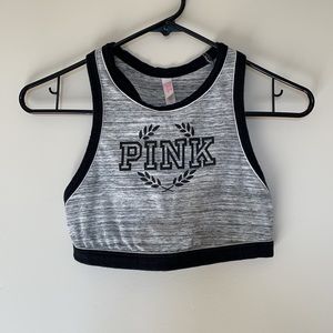 PINK/VS Black & White High-neck Sports Bra